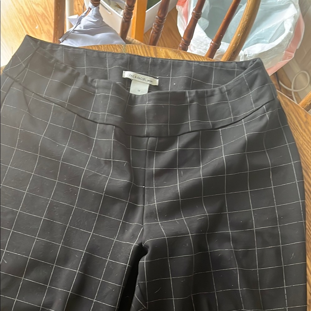 Zac & Rachel Black Checkered Trousers